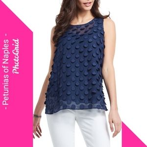 Navy Dot Petal Top
